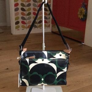 NWT Orla Kiely Lola Print Fielder Crossbody (Jade)